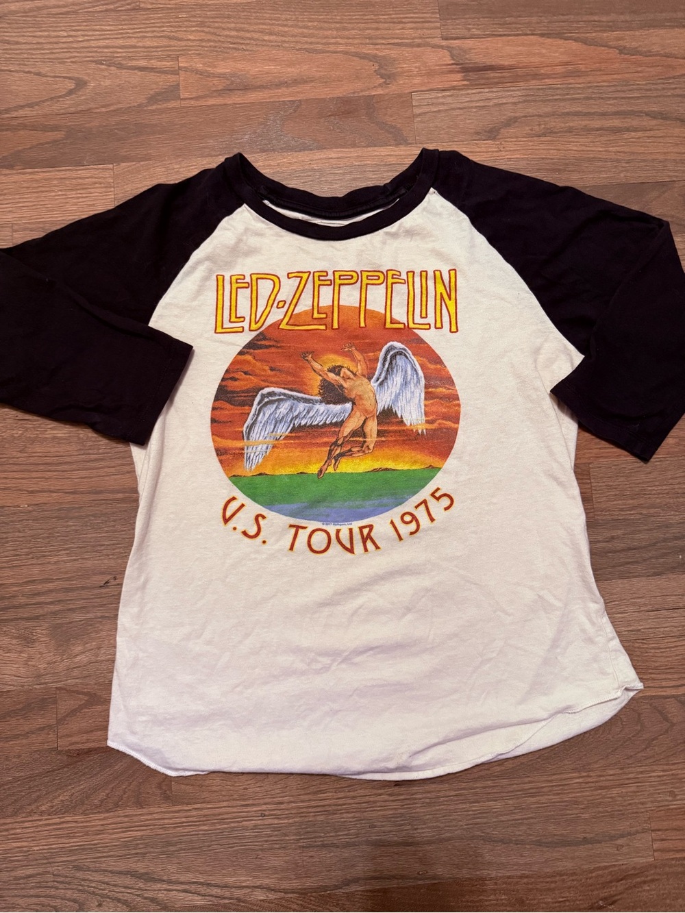 Women’s Raglan Baseball Tee - Led Zepellin US Tour 1975